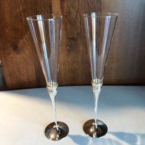 Champagne Flutes Vera Wang Wedgewood set of Two New in Box